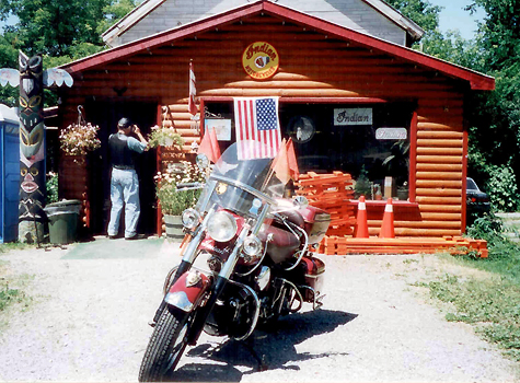 Four in front of Charlies shop